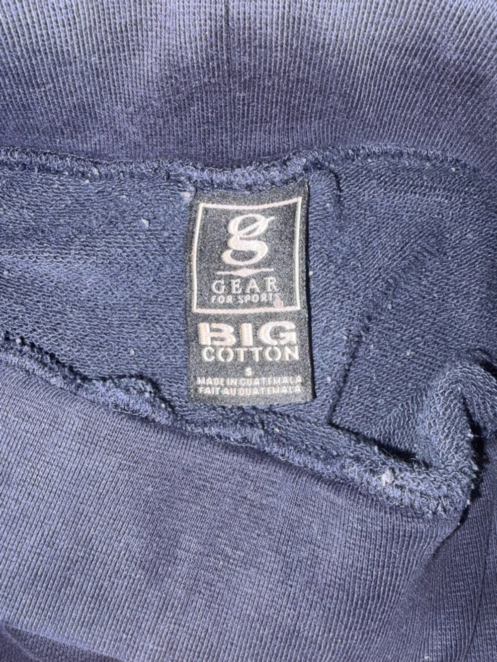 Big cotton wide leg navy sweatpants - Picture 4 of 4
